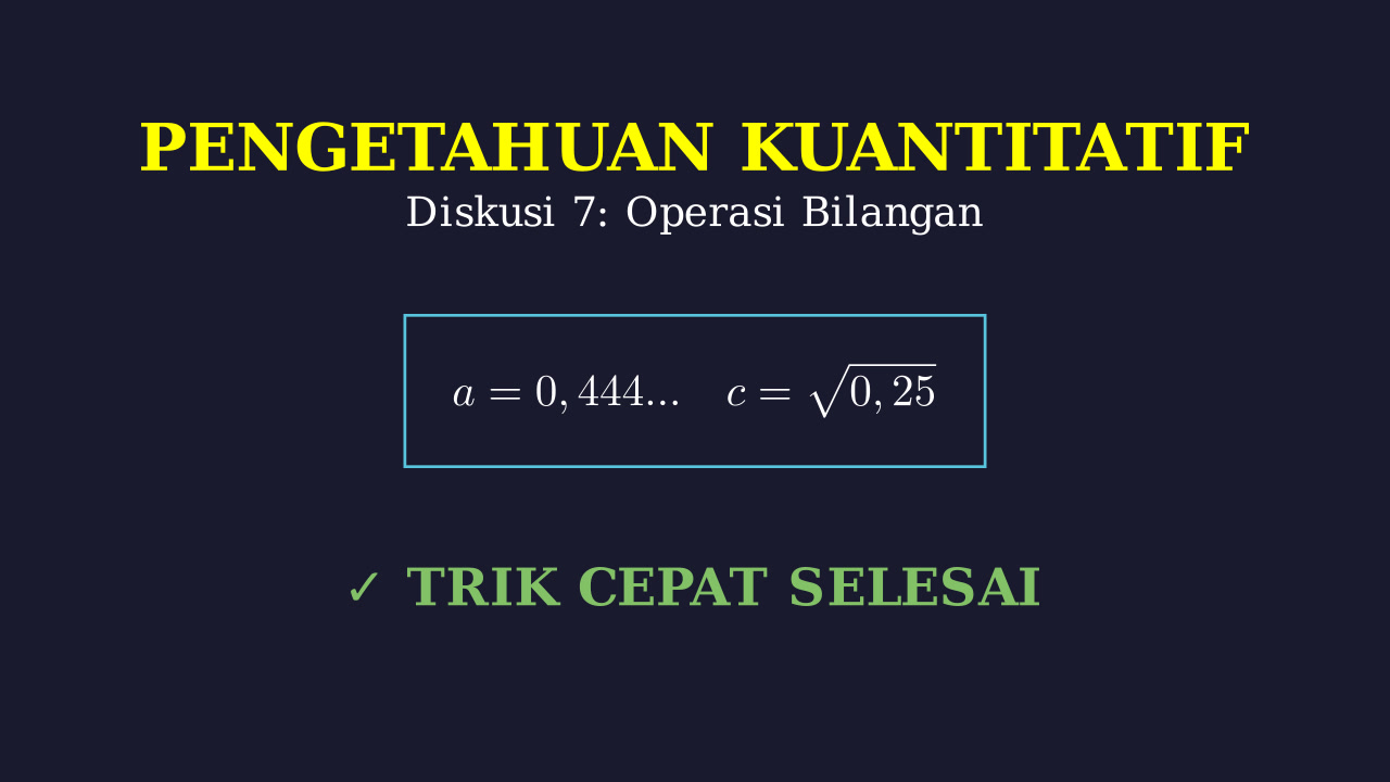 Desimal Berulang: Pengetahuan Kuantitatif