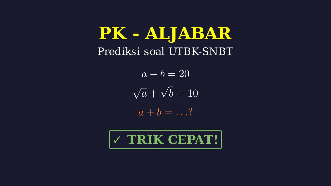 Aljabar: Prediksi Soal UTBK-SNBT