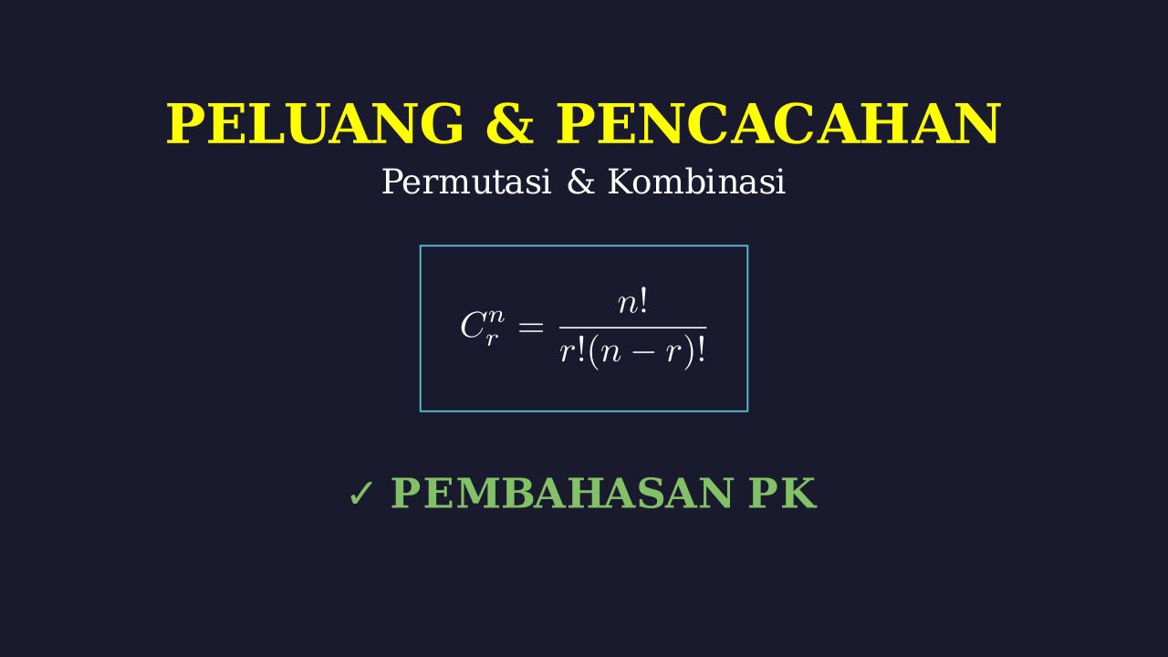Kaidah Pencacahan: Permutasi dan Kombinasi