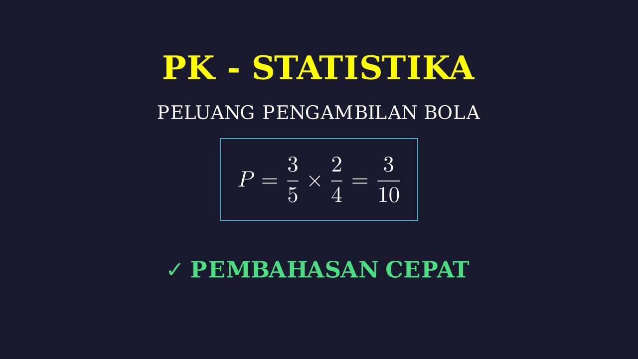 Peluang Tanpa Pengembalian: Mengambil Bola