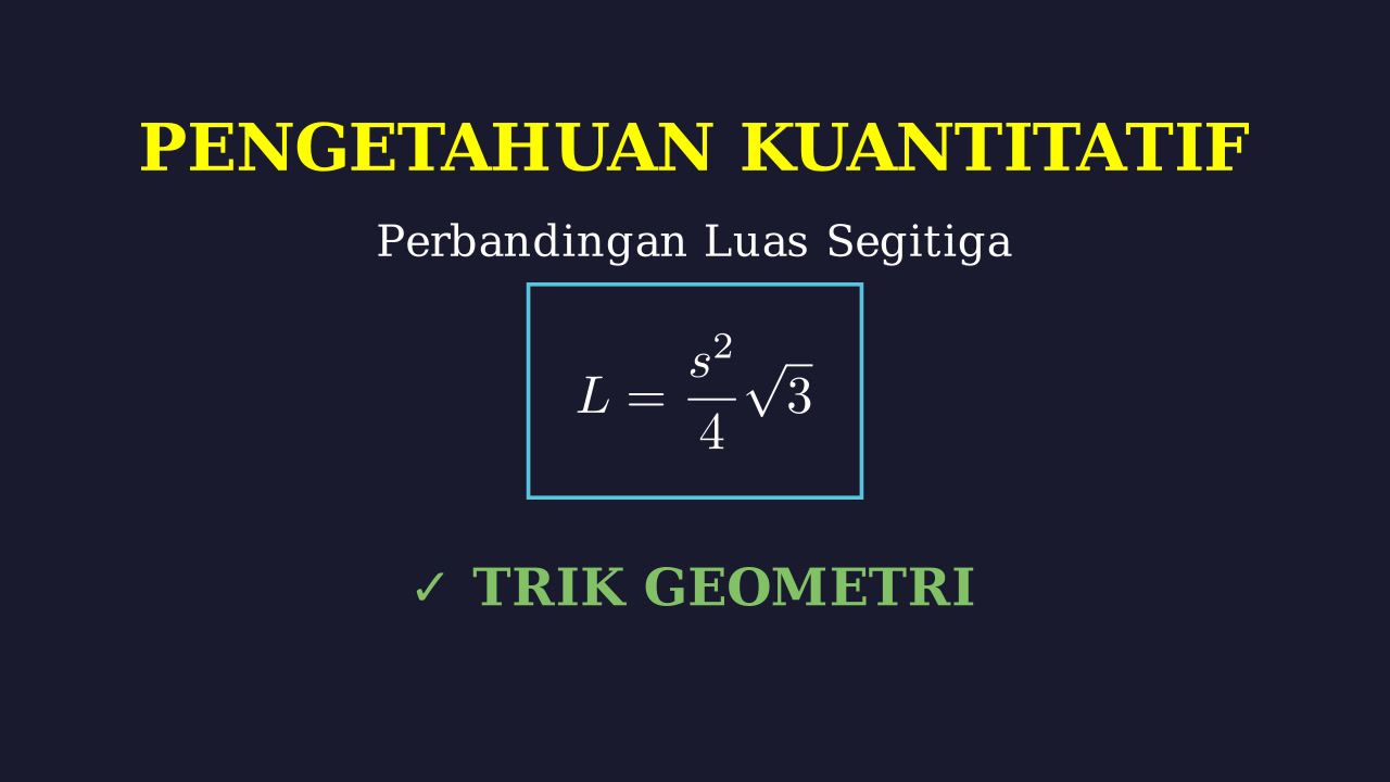 Perbandingan Luas Segitiga: Sama Sisi & Tinggi