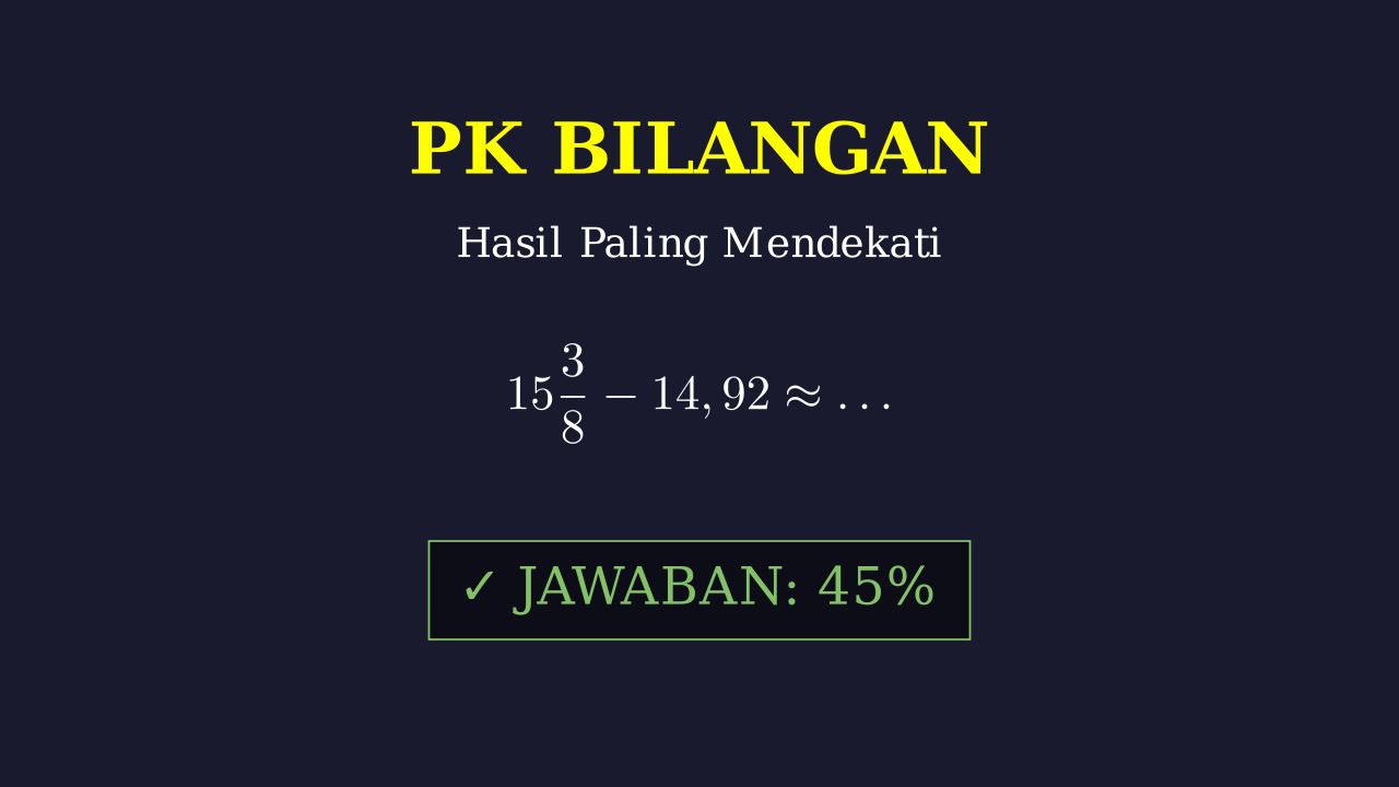 Menghitung Selisih Pecahan dan Desimal
