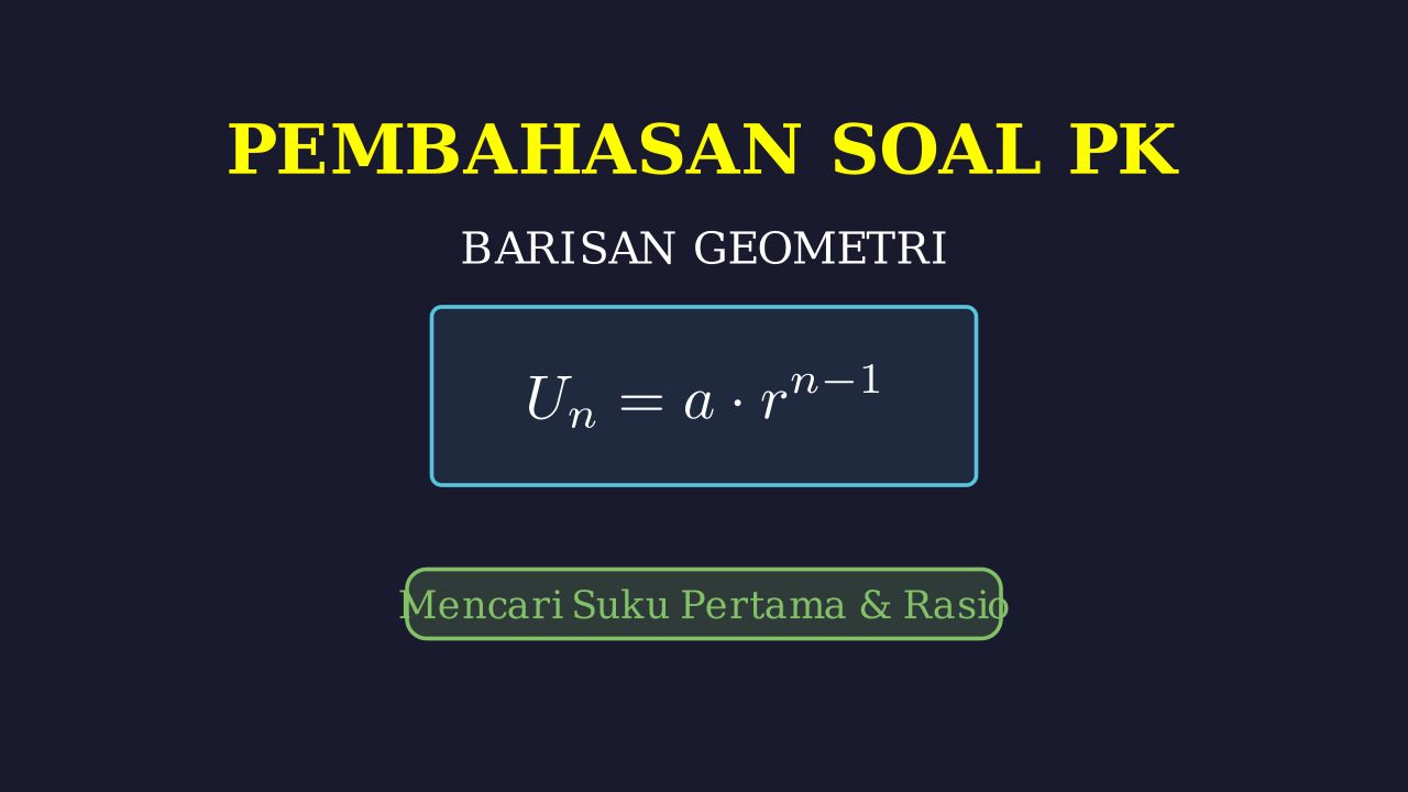 Barisan Geometri: Menentukan Suku Pertama dan Rasio