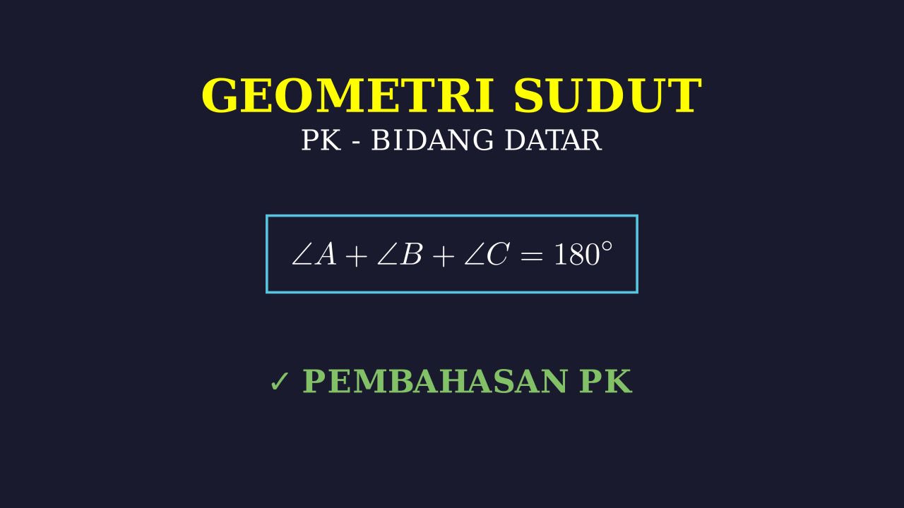 Geometri Sudut Dan Bidang Datar
