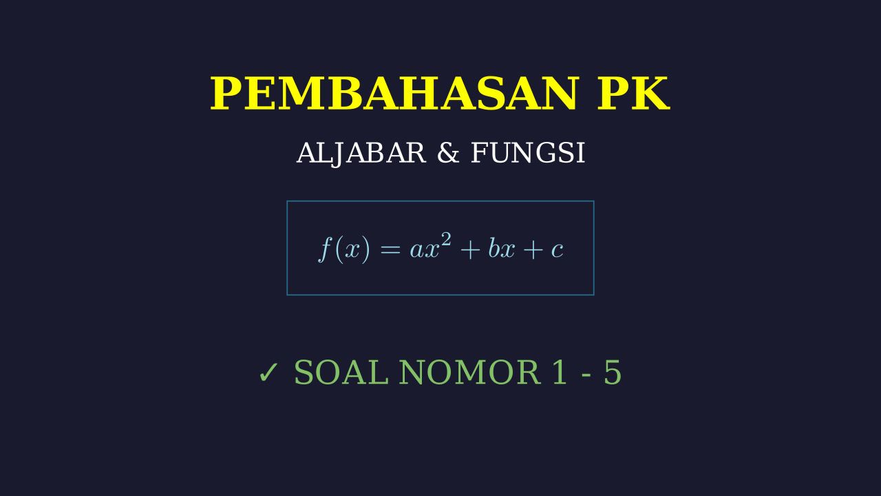 Penyelesaian Soal Nomor 1-5