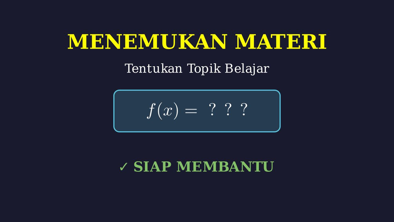 Menentukan Materi Pembelajaran