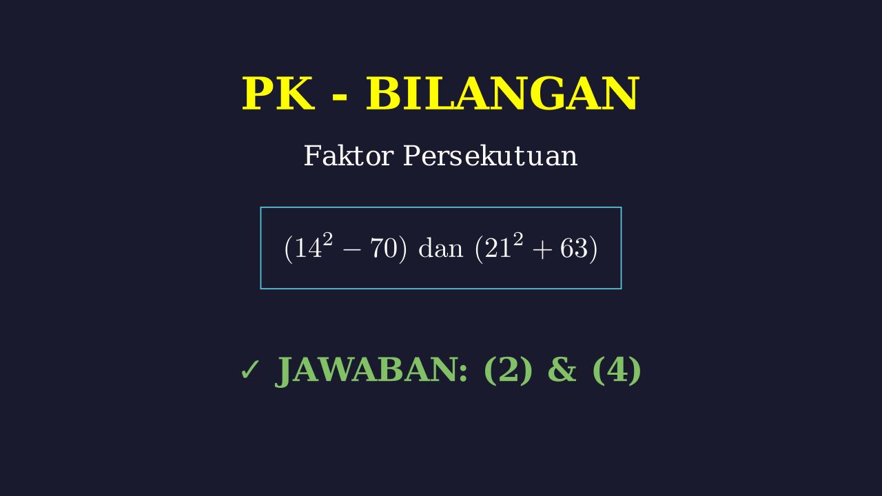 Menentukan Faktor Persekutuan