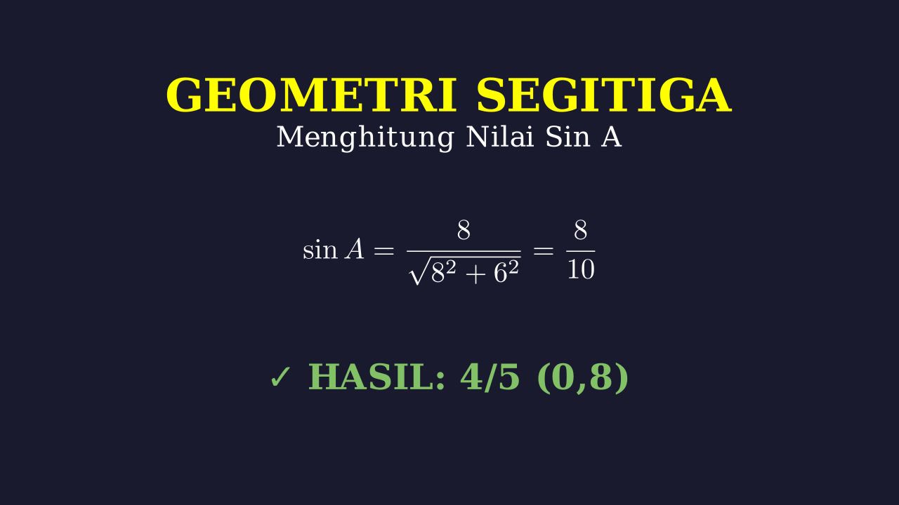 Menghitung Sinus Segitiga Siku-Siku