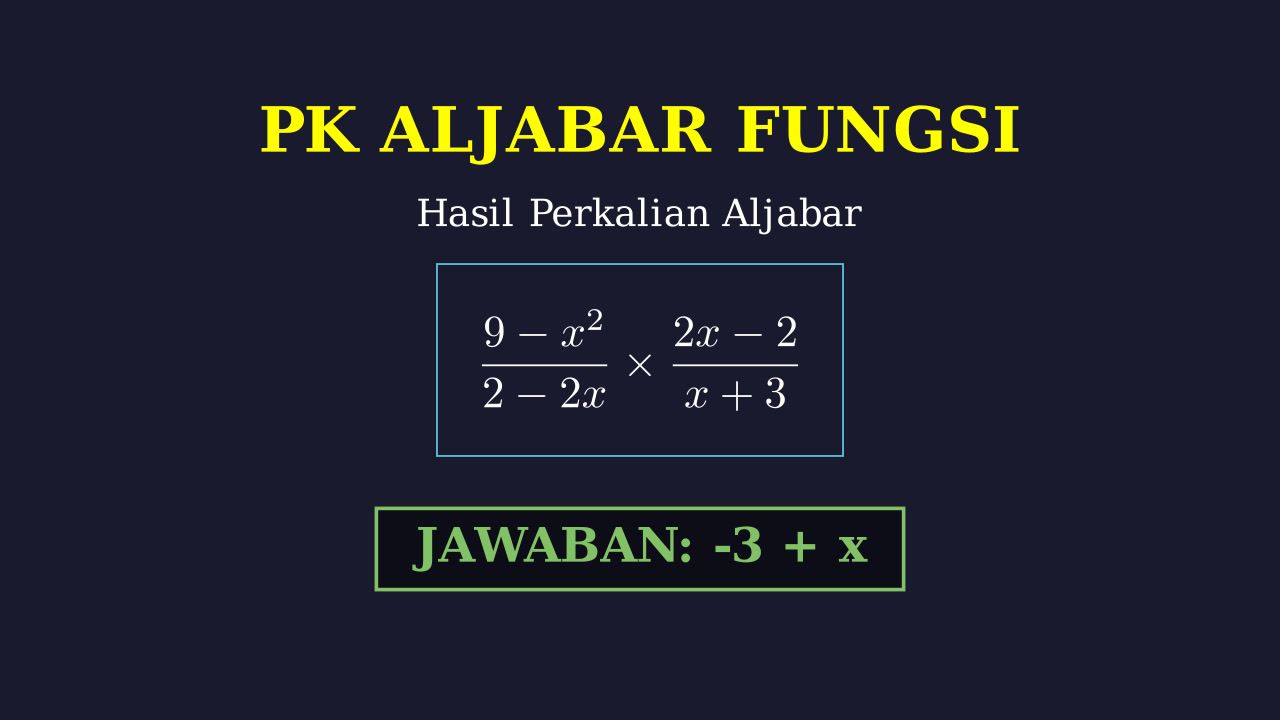 Perkalian Pecahan Aljabar