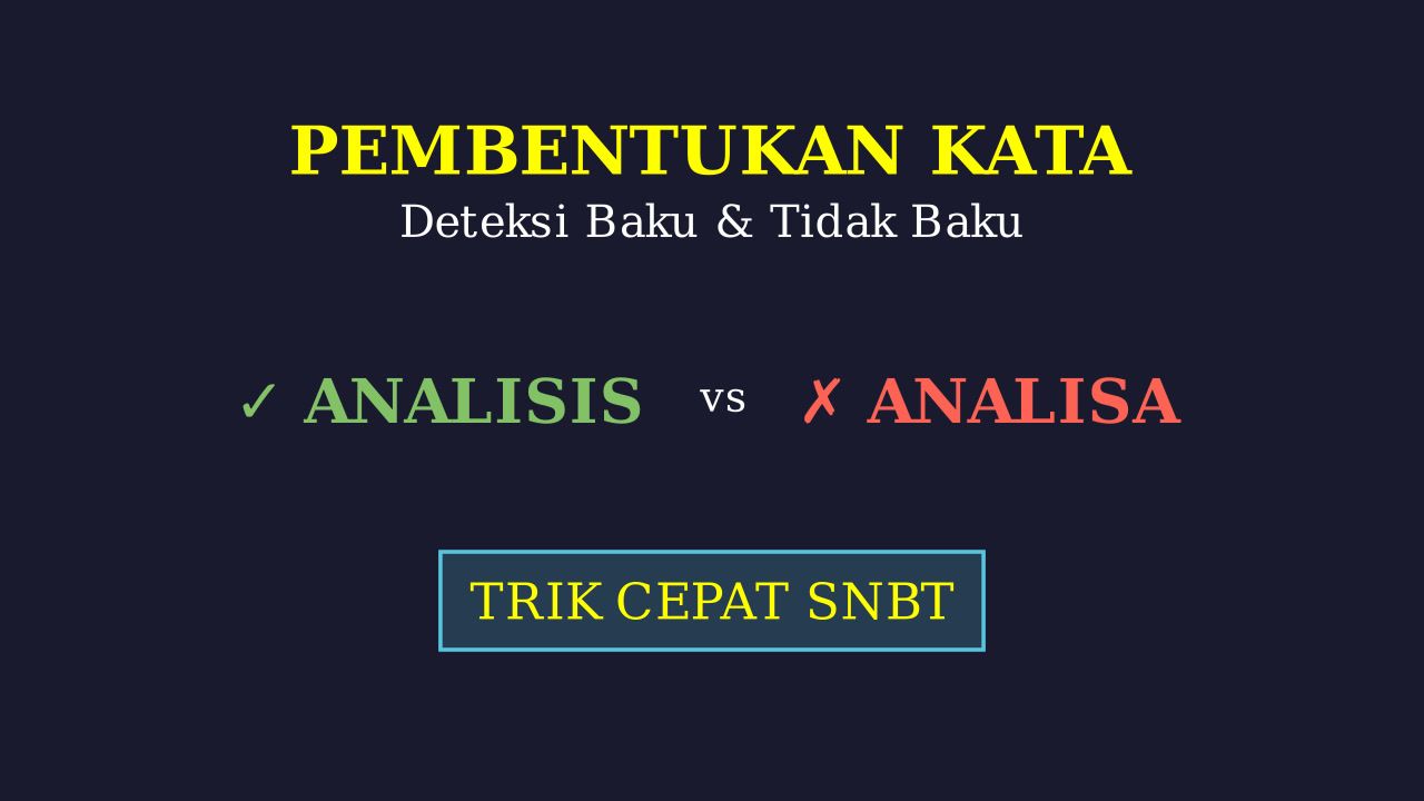 Deteksi Cepat Kata Baku