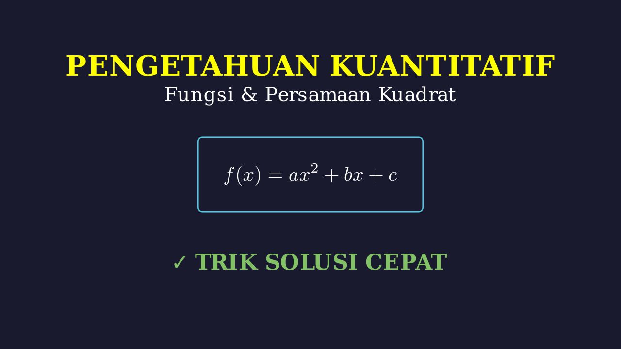 Fungsi dan Persamaan Kuadrat