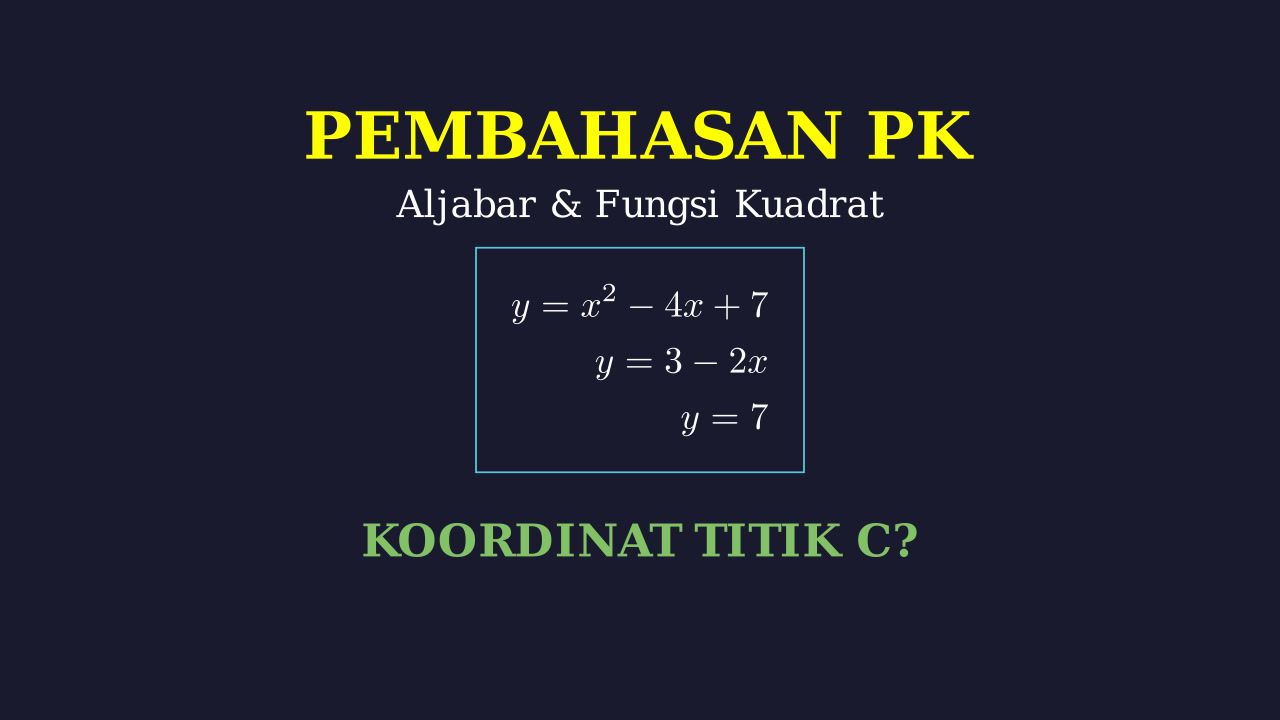 Menentukan Koordinat Titik Potong Kurva dan Garis
