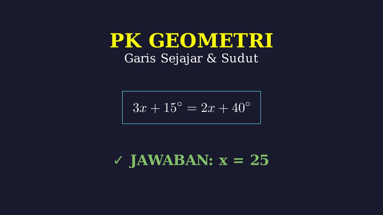 Sudut pada Garis Sejajar