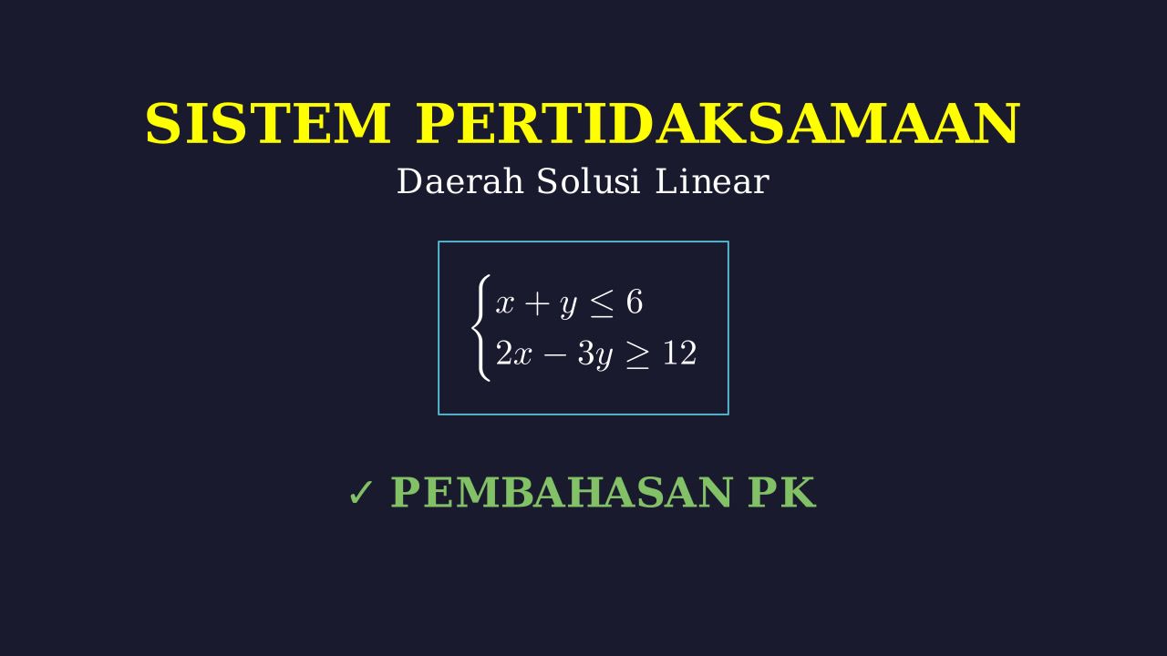 Sistem Pertidaksamaan Linear & Daerah Solusi