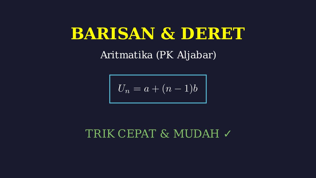Penyelesaian Soal Barisan dan Deret Aritmatika