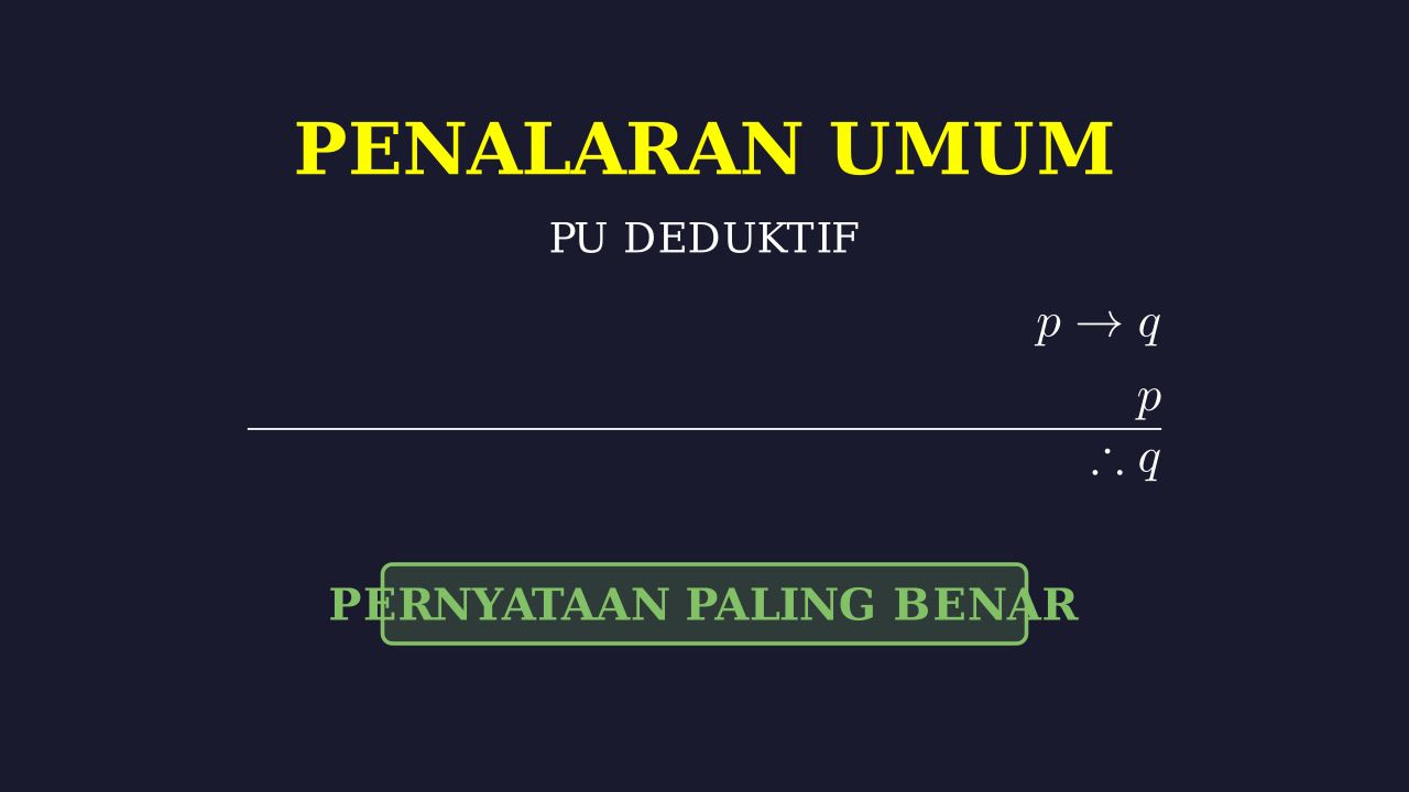 Menentukan Pernyataan Paling Benar