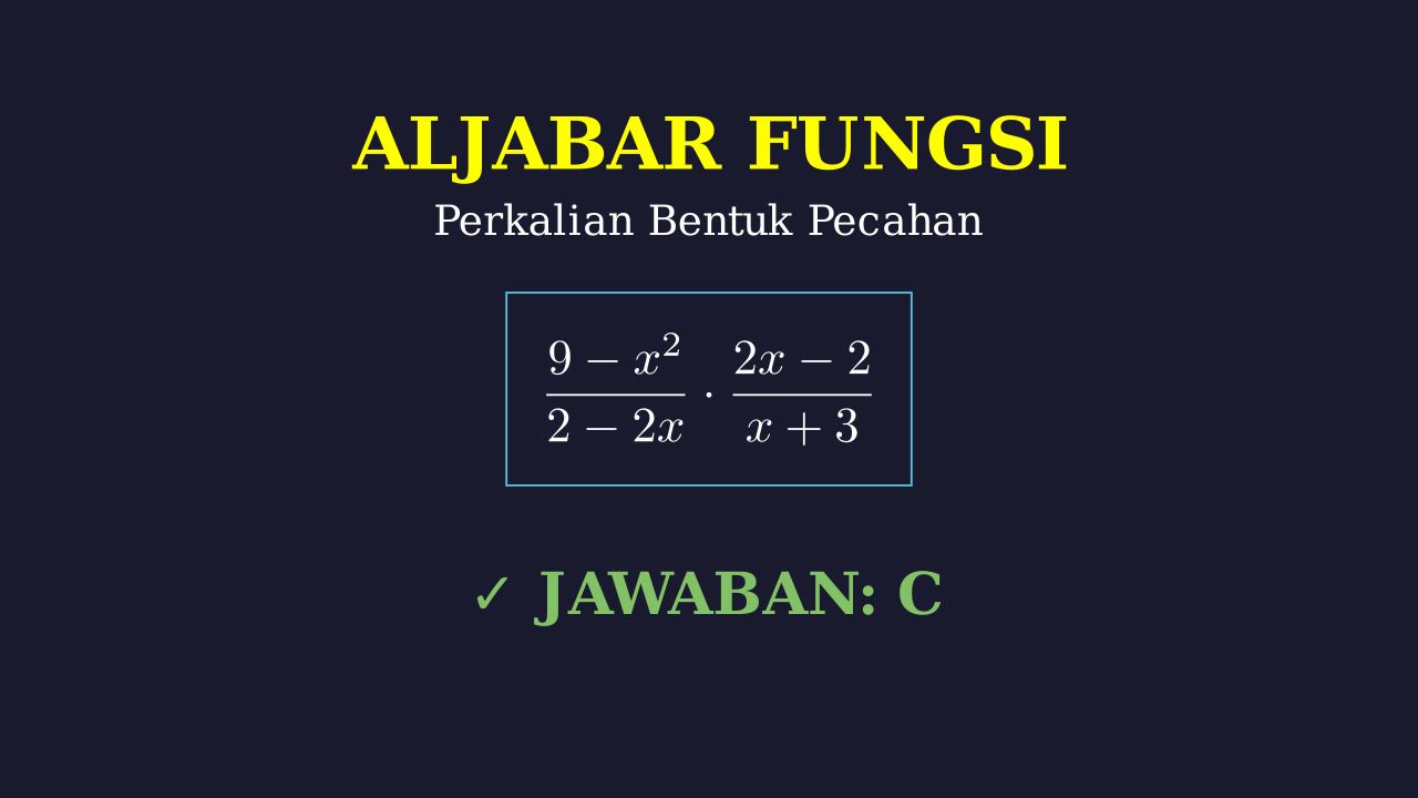 Perkalian Pecahan Aljabar