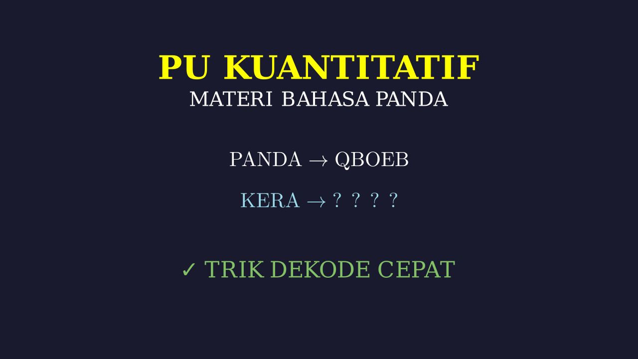 Bahasa Panda: Logika Kode Rahasia
