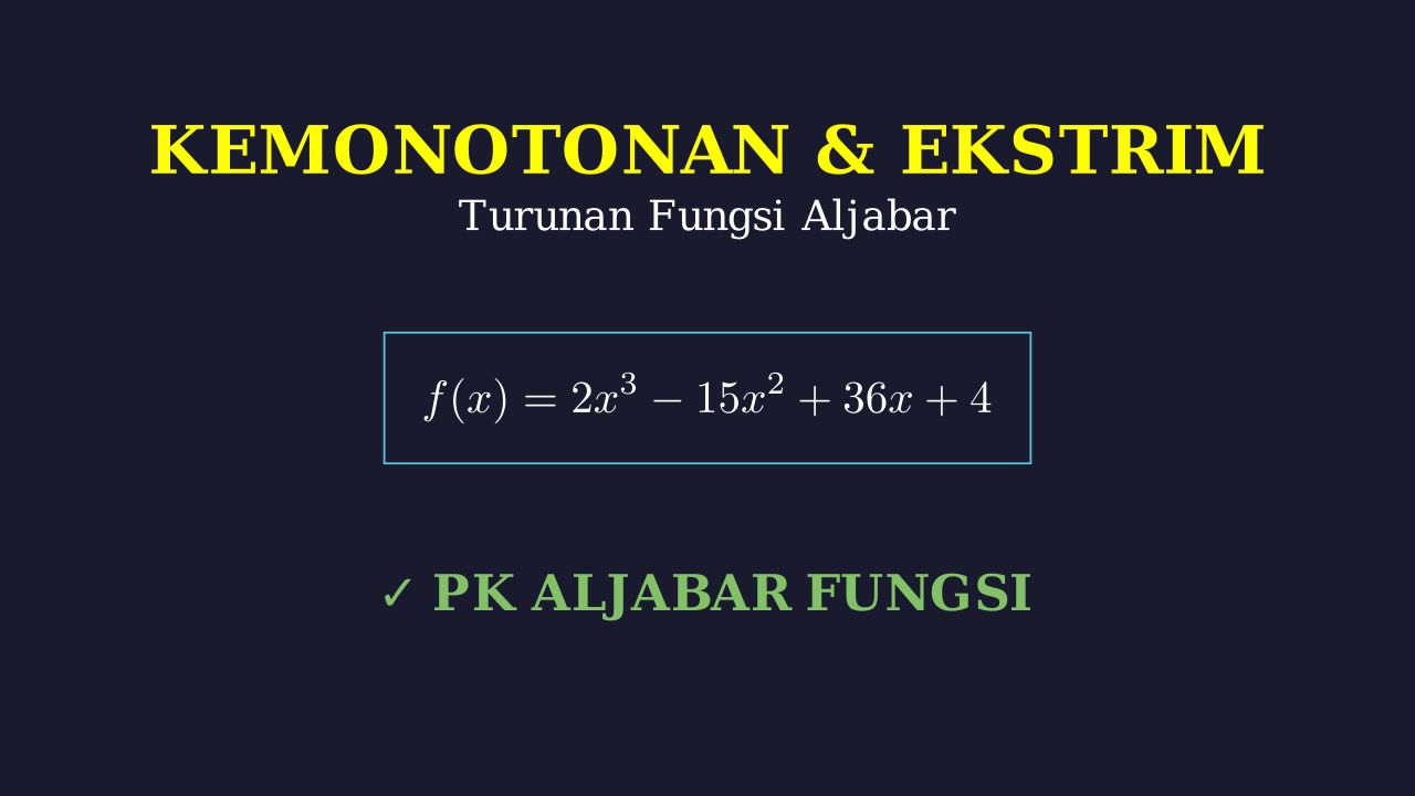 Kemonotonan dan Ekstrim Fungsi