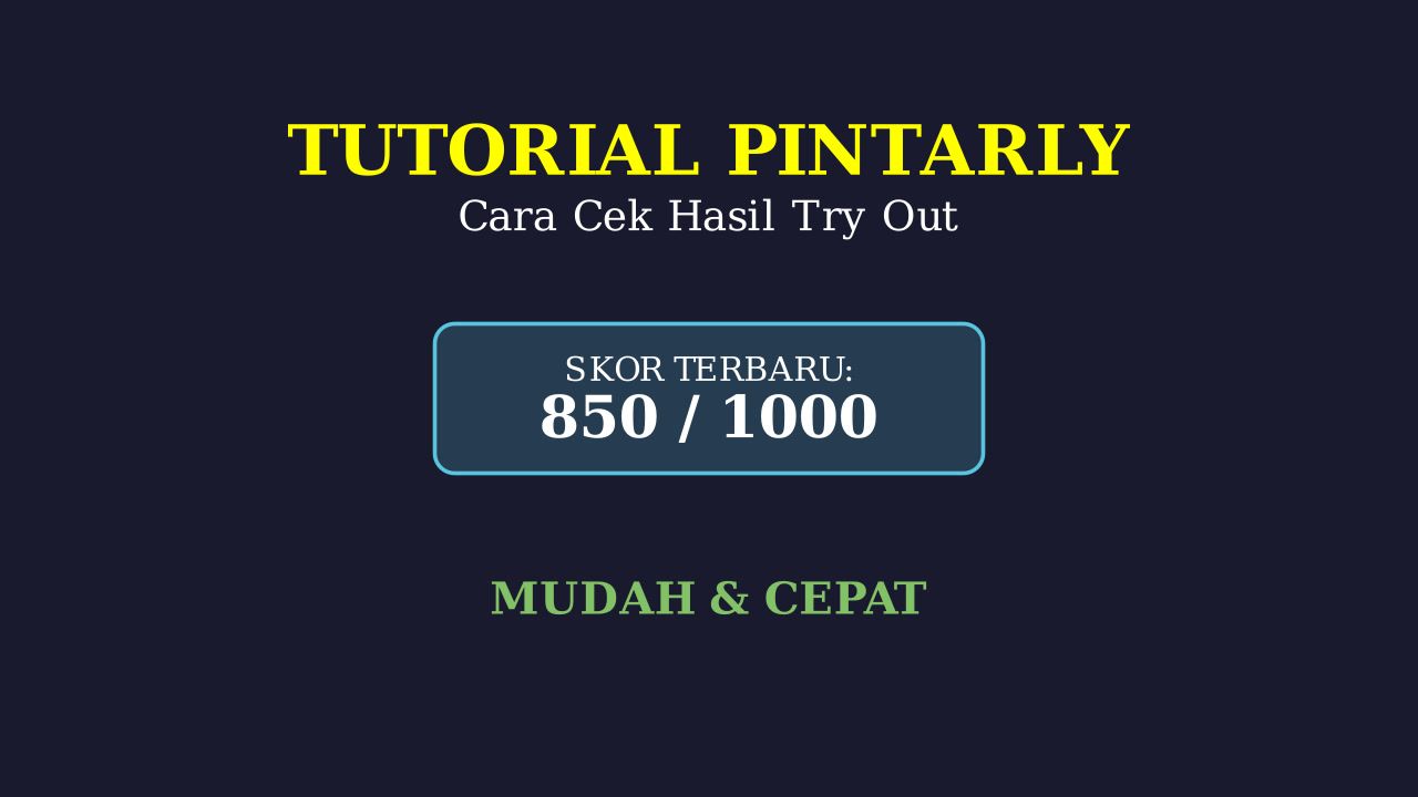 Melihat Hasil Try Out Pintarly