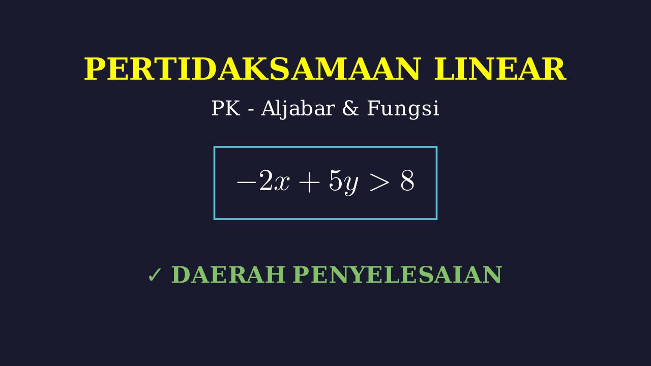 Grafik Pertidaksamaan Linear Dua Variabel