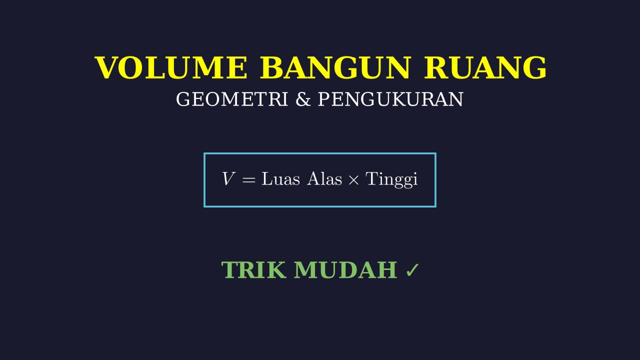 Menghitung Volume Bangun Ruang