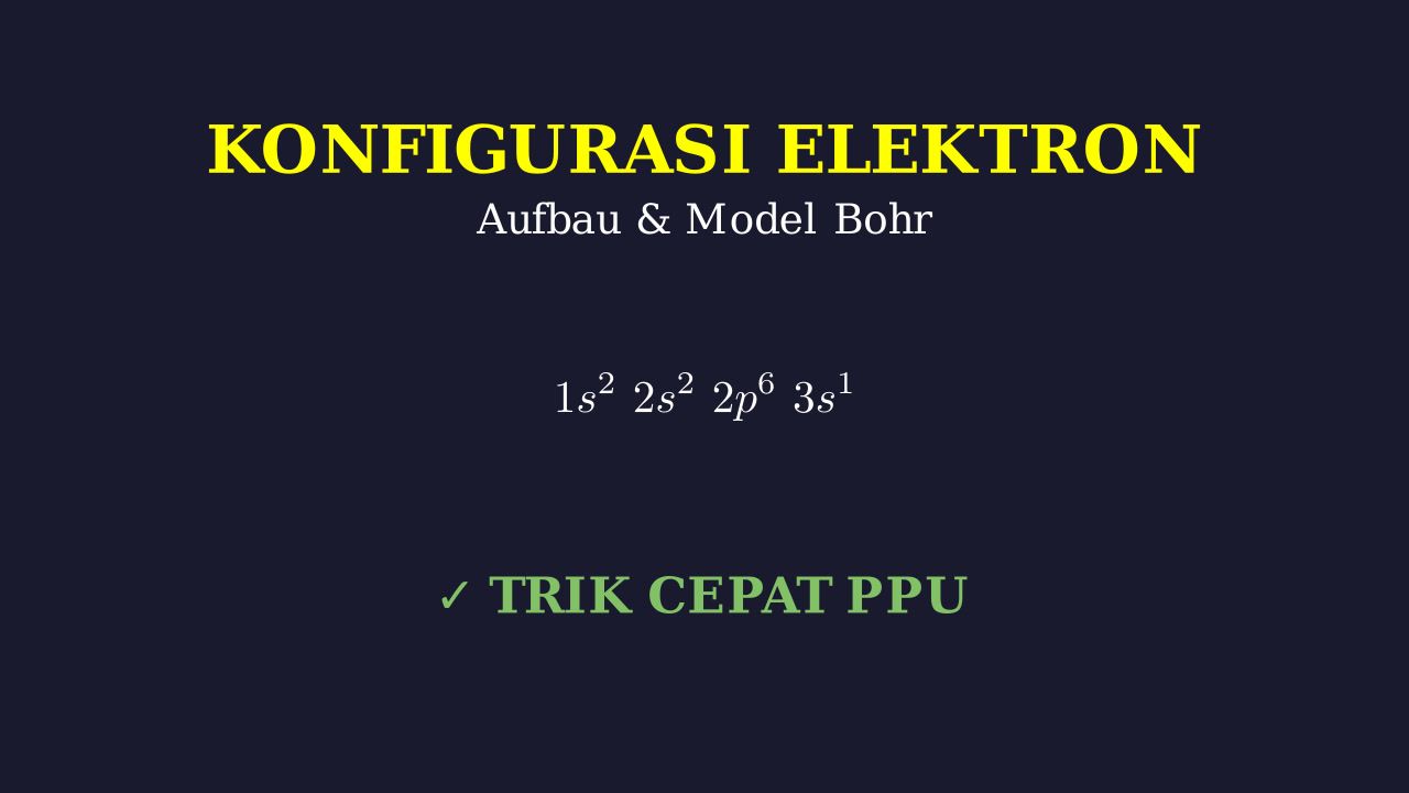 Konfigurasi Elektron: Prinsip Aufbau & Model Bohr