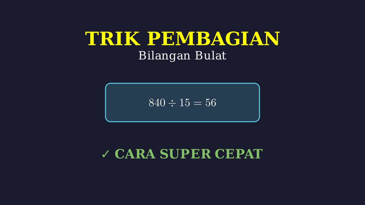 Cara Mudah Pembagian Bilangan Bulat