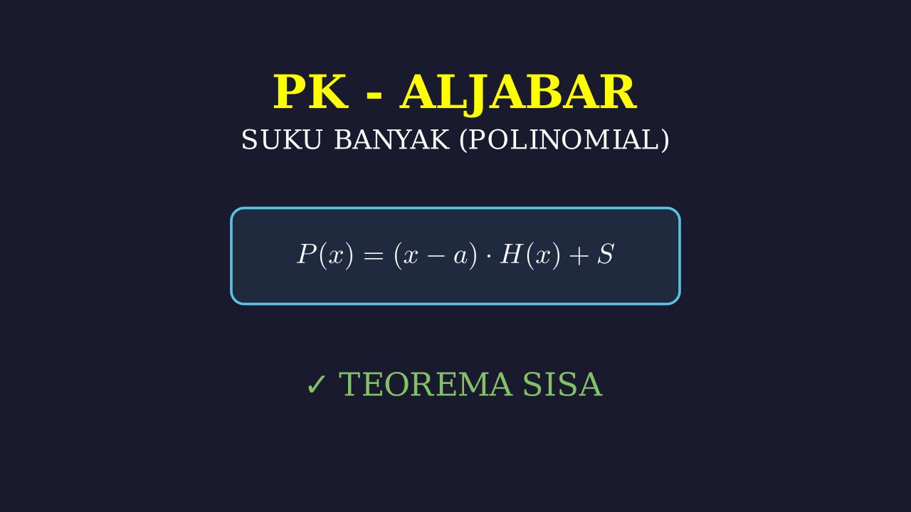 Polinomial: Konsep Suku Banyak
