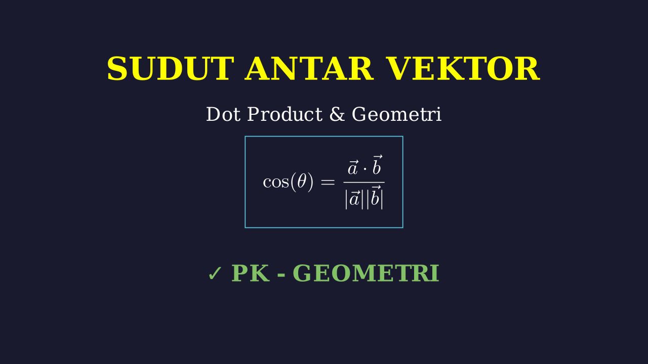 Sudut Antara Dua Vektor: Dot Product