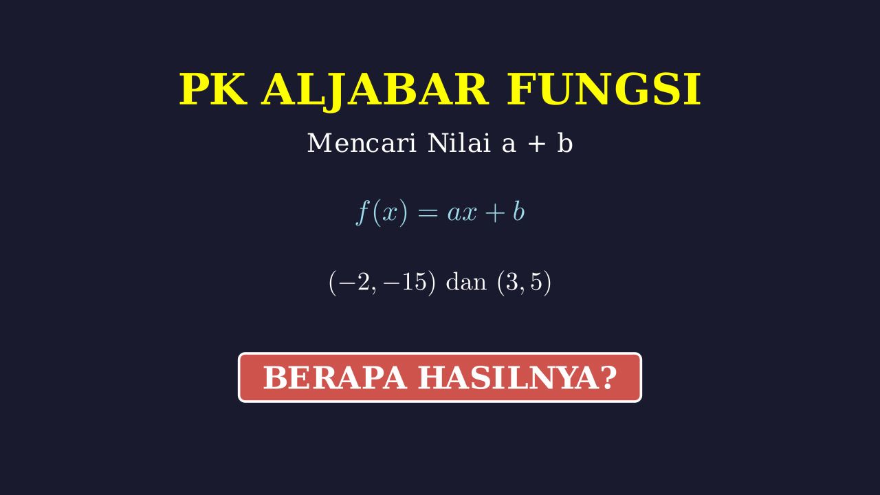 Fungsi Linear: Mencari Nilai a + b