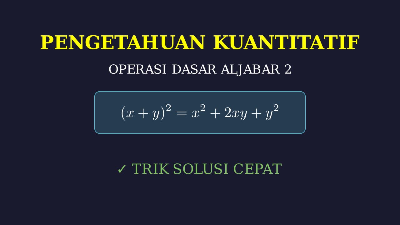 Operasi Dasar Aljabar 2