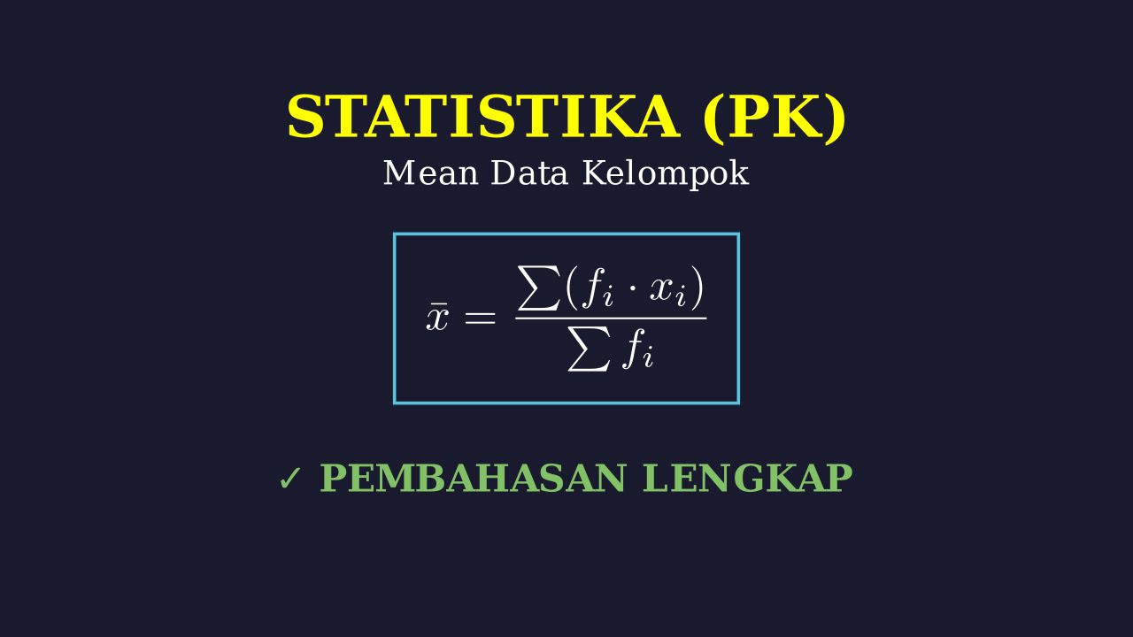 Menghitung Mean Data Kelompok