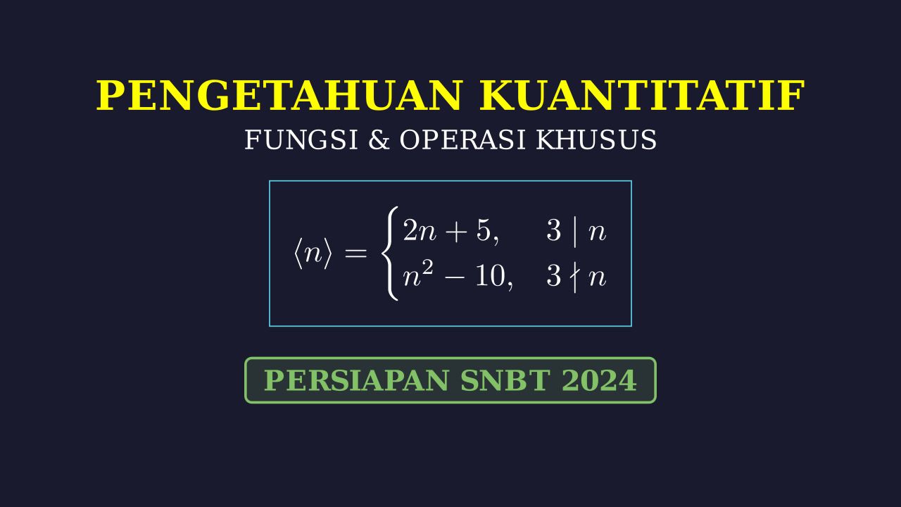 Operasi Bilangan Lambang Khusus