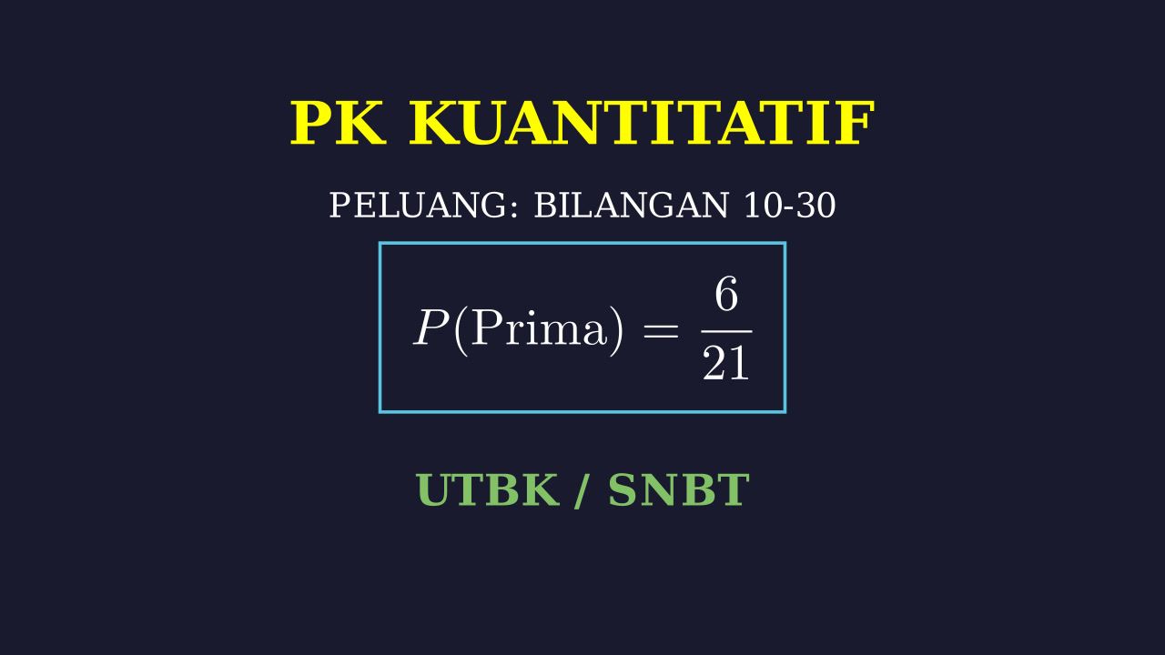 Peluang Bilangan Prima: 10 Sampai 30