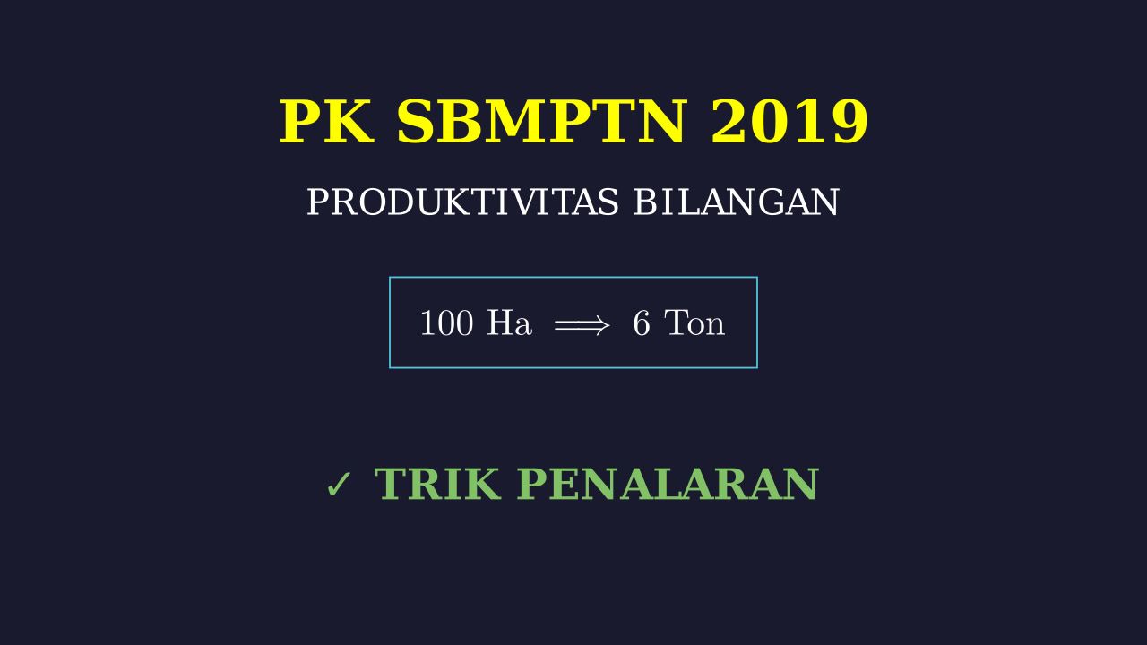 Produktivitas Sawit: Soal UTBK 2019