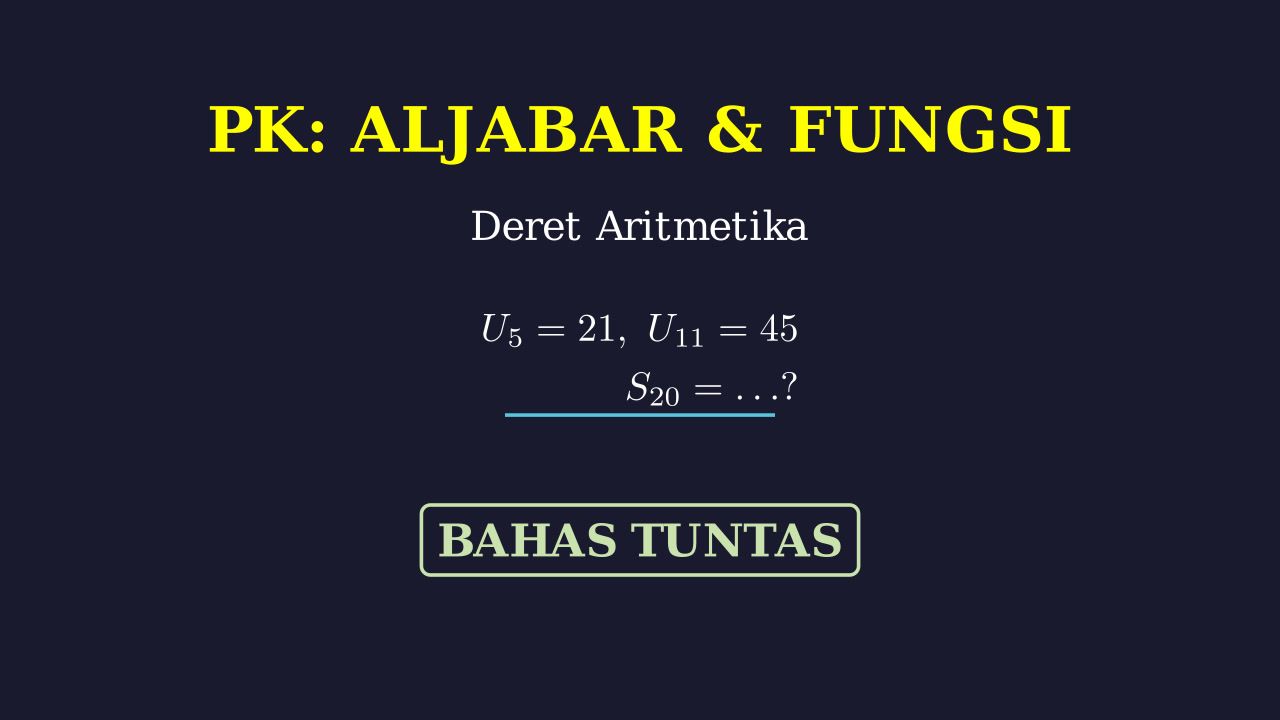 Deret Aritmetika: Mencari Jumlah 20 Suku Pertama