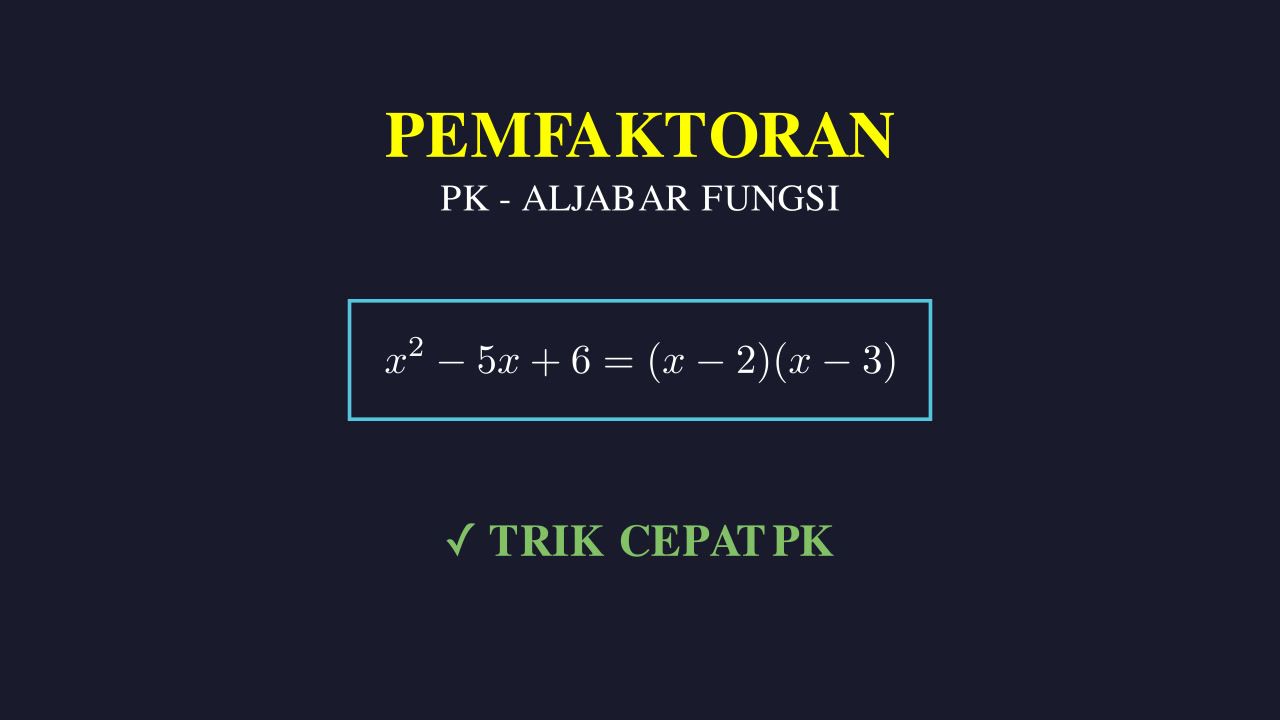 Pemfaktoran Aljabar