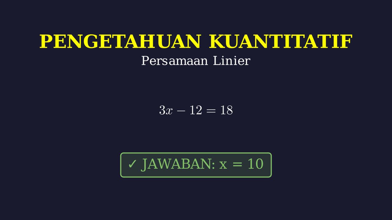 Persamaan Linier
