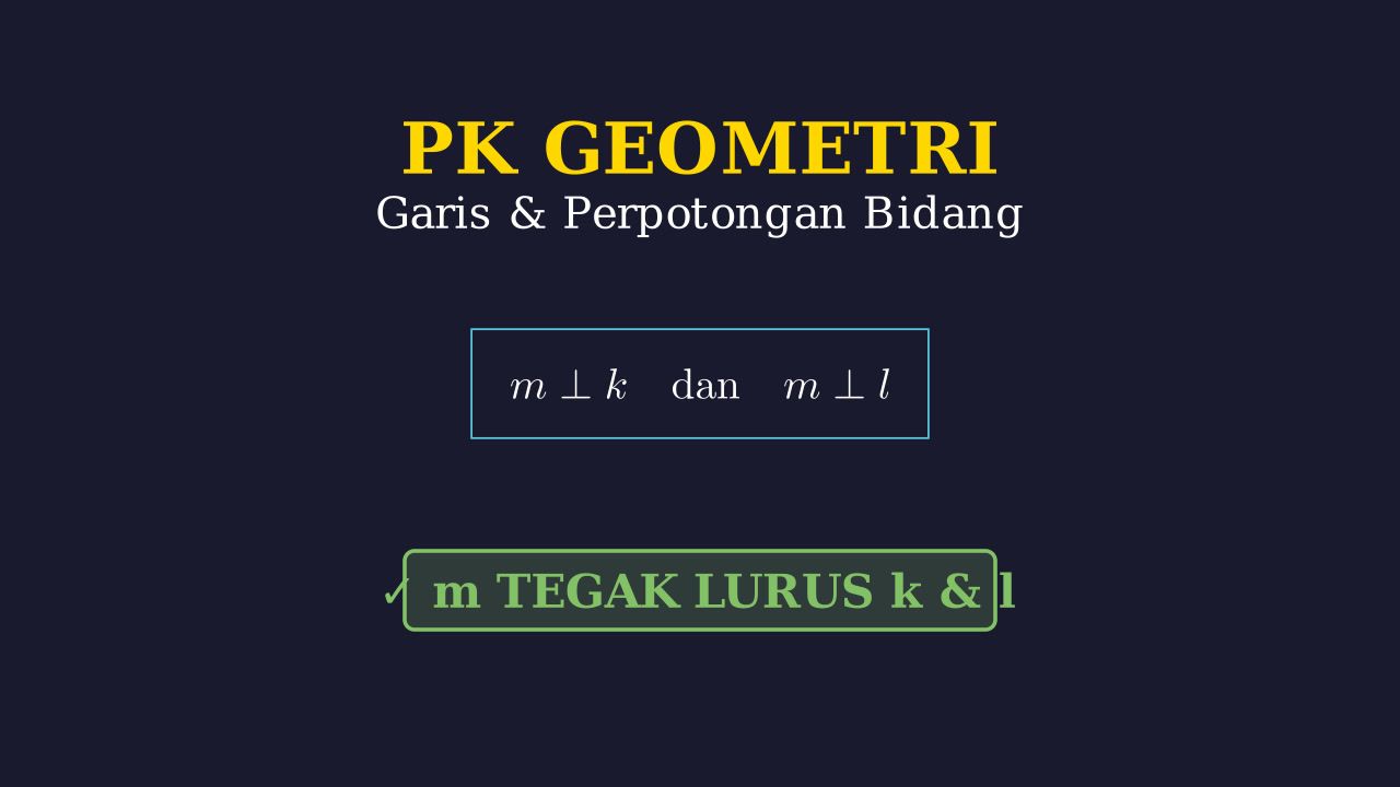 Hubungan Garis dan Dua Bidang Berpotongan