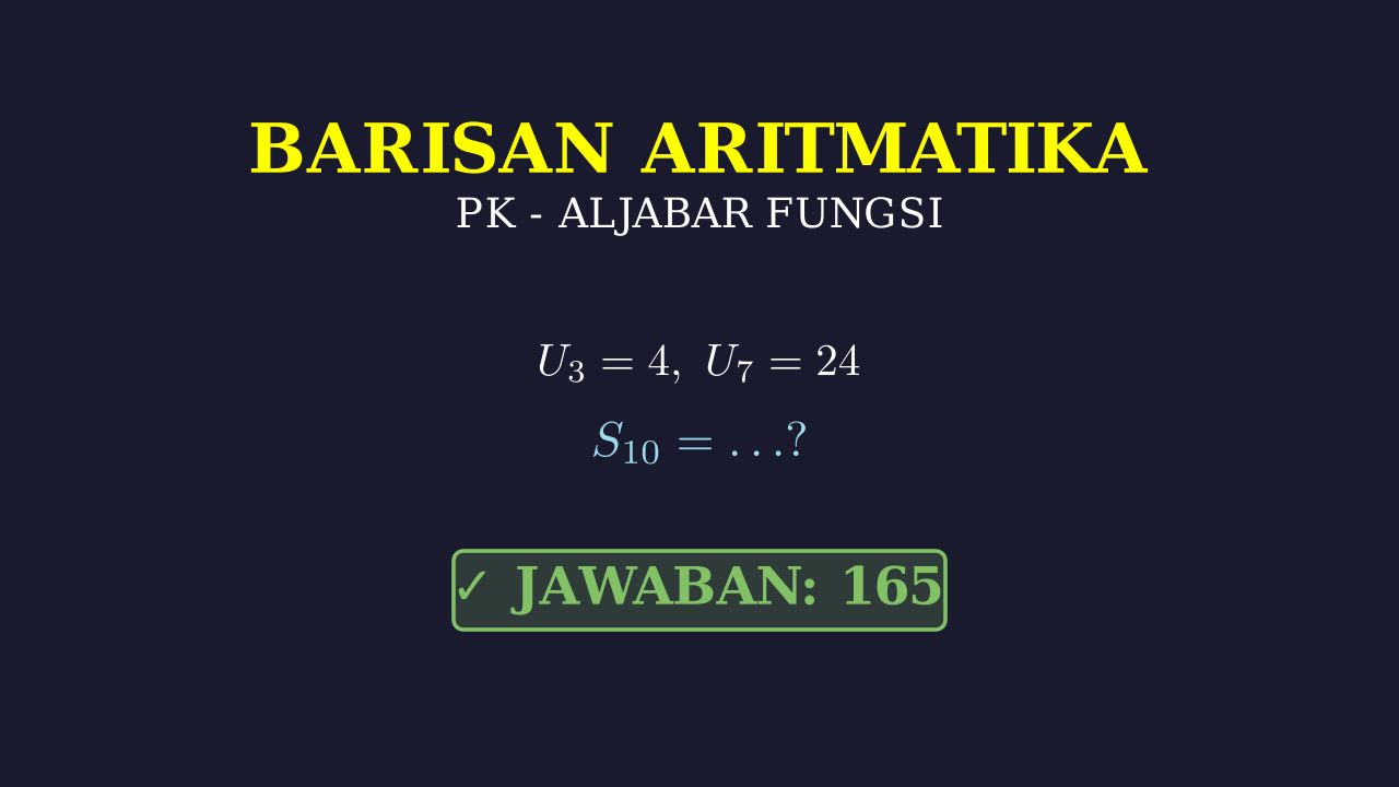Menghitung Jumlah Deret Aritmatika