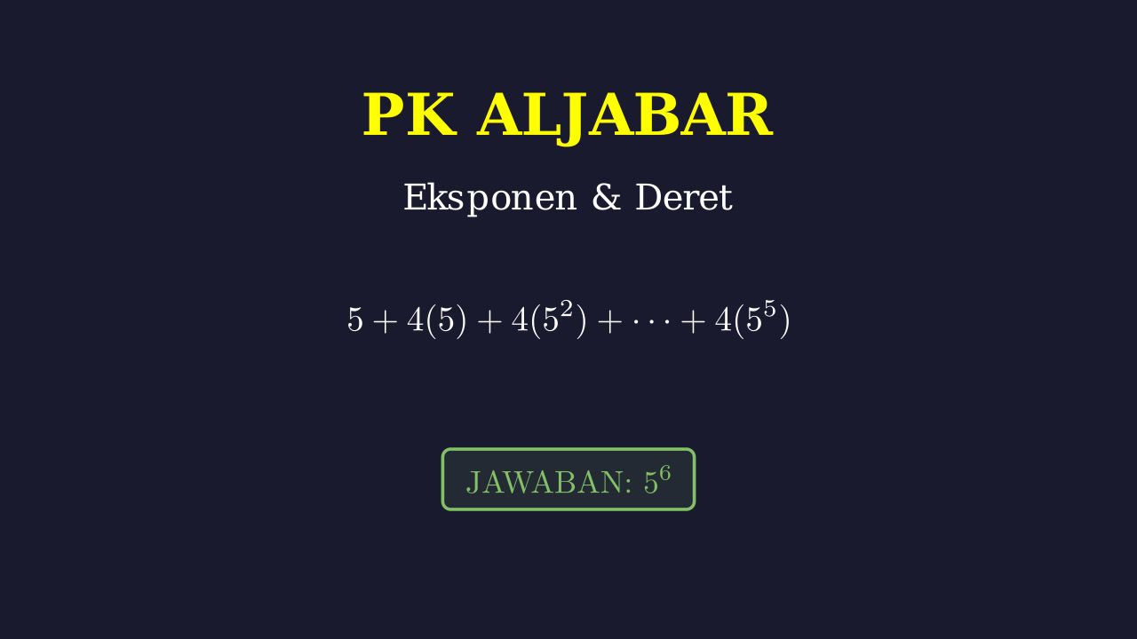 Menghitung Deret Bilangan Berpangkat