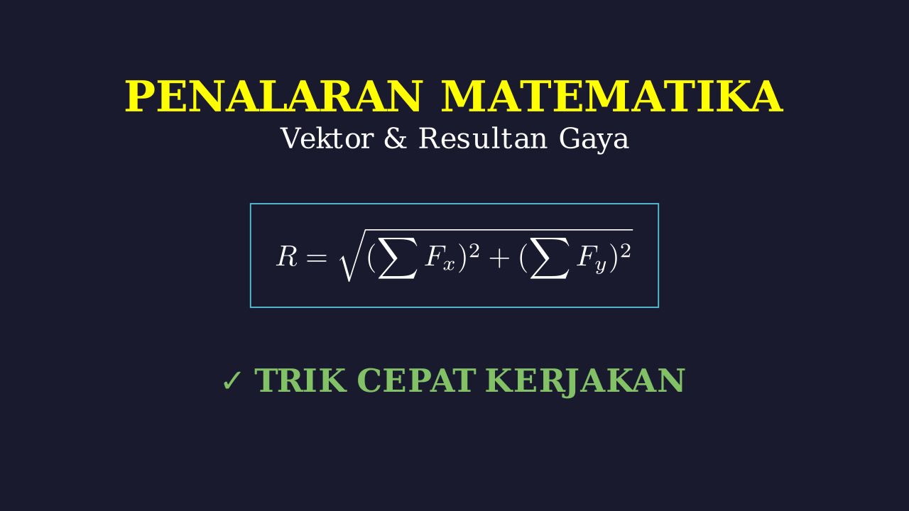 Resultan Tiga Vektor Gaya
