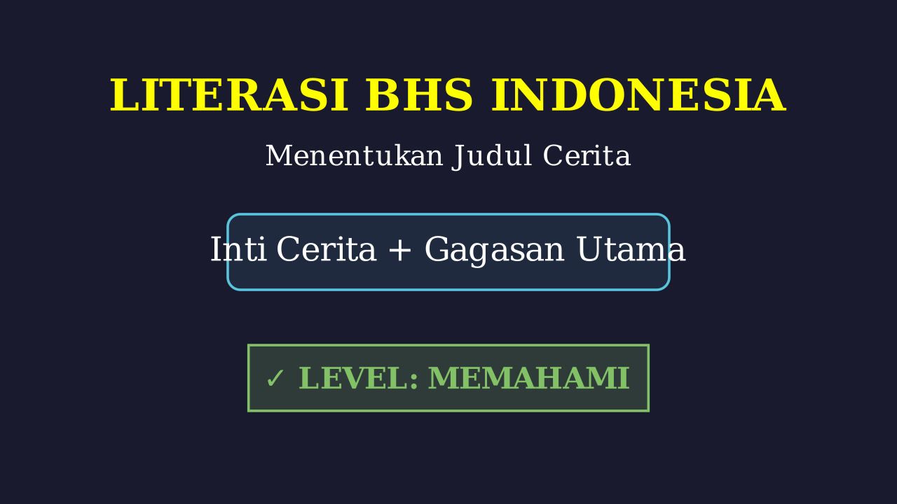 Menentukan Judul Cerita