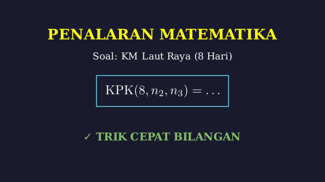 Soal Cerita KPK: Jadwal Kapal