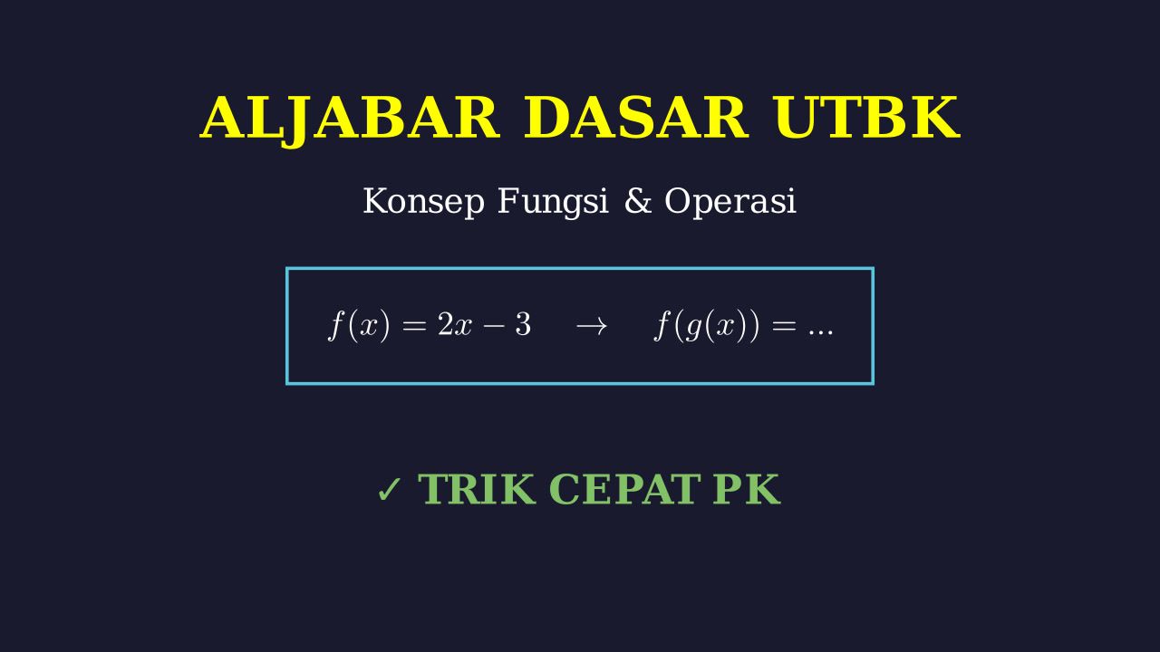 Aljabar: Konsep Dasar & Soal UTBK