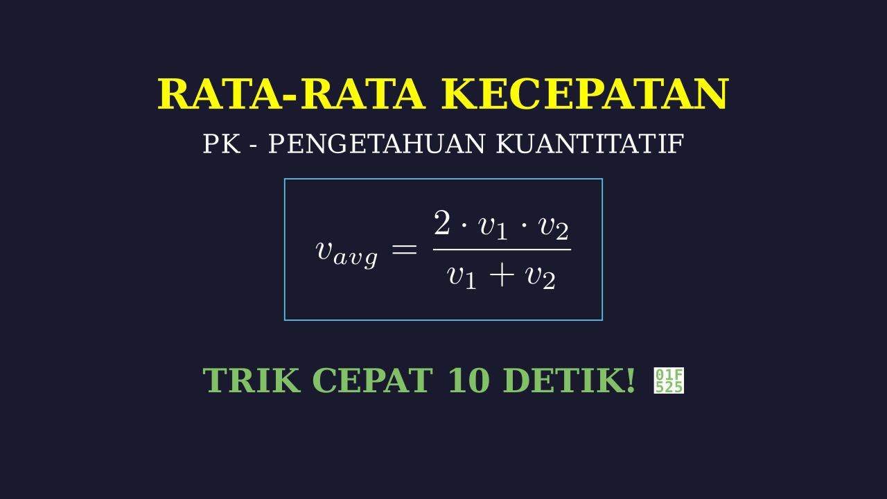 Rata-Rata Kecepatan: Rumus dan Trik Cepat