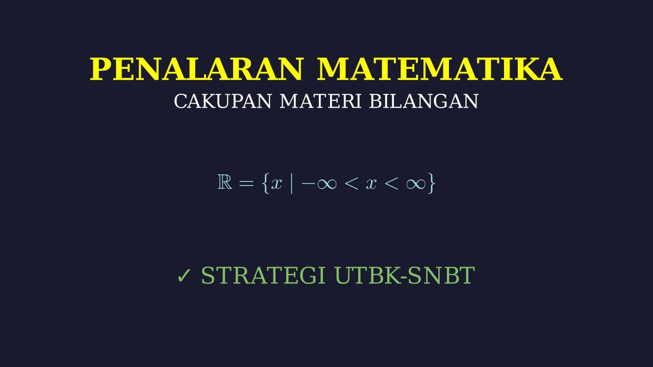 Cakupan Materi Penalaran Matematika