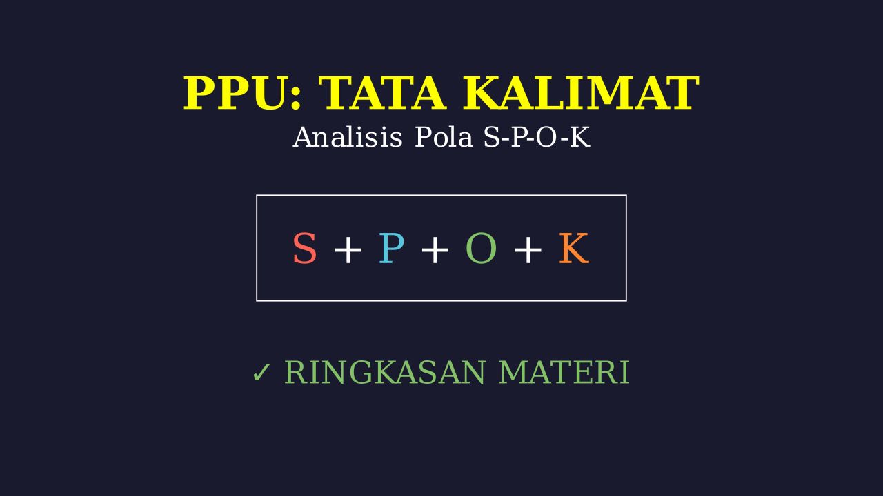 Tata Kalimat: Struktur Bahasa
