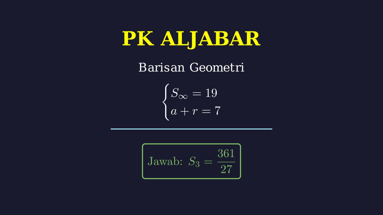 Barisan Geometri: Deret Tak Hingga